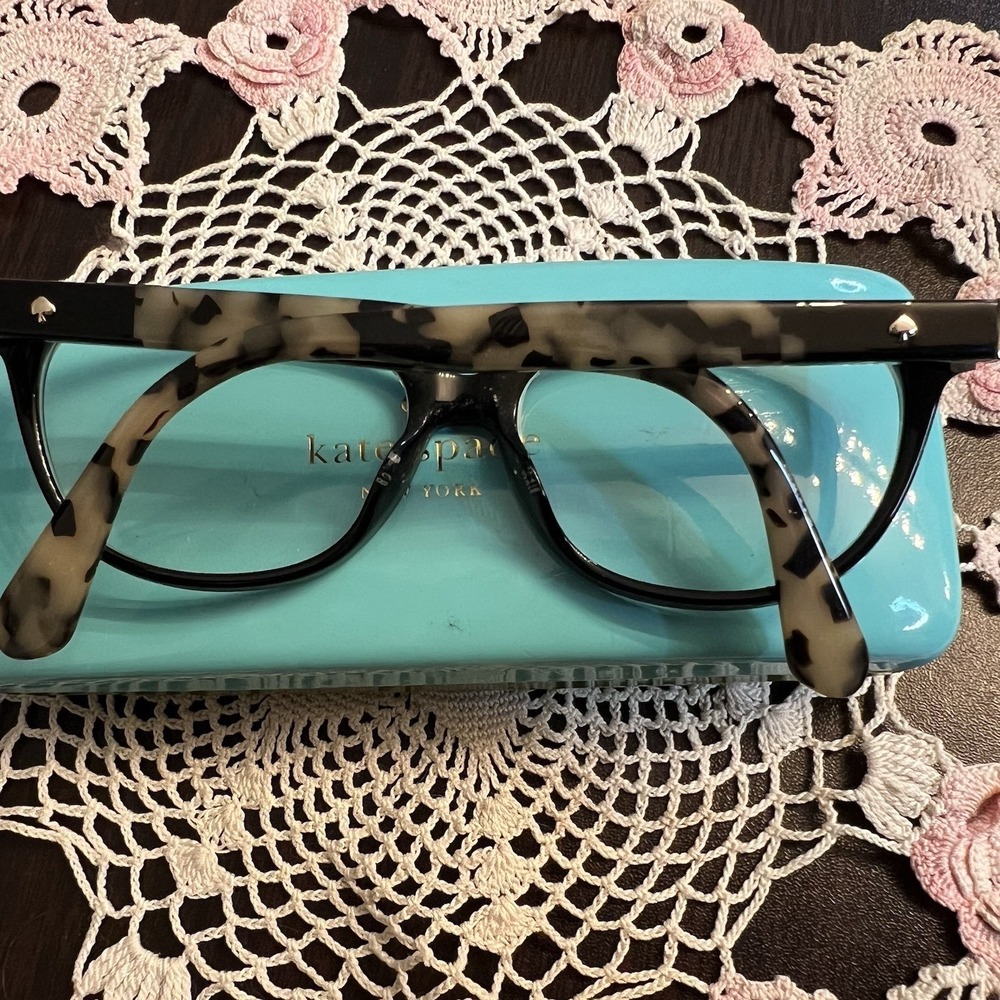 NEW Kate Spade Karlee 53[]15 140 WR7 Black Havana Leopard Print Cateye - Picture 3 of 9